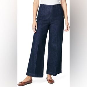 SPANX Wide Leg Pants in Dark Blue